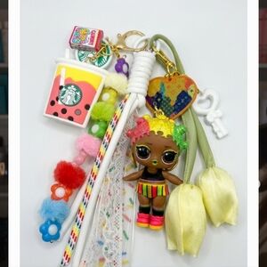 Colorful LOL Doll Keychain with Accessories